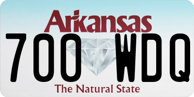 AR license plate 700WDQ