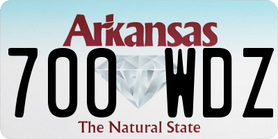 AR license plate 700WDZ