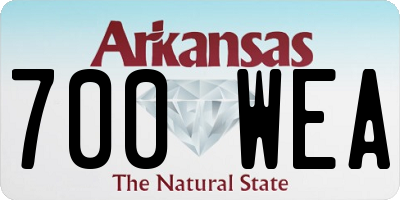 AR license plate 700WEA