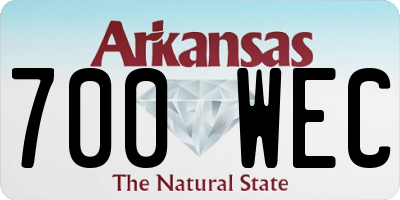 AR license plate 700WEC