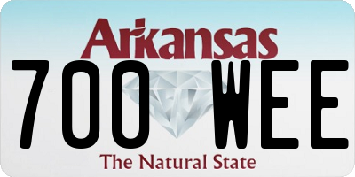 AR license plate 700WEE