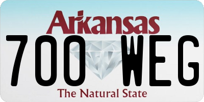 AR license plate 700WEG
