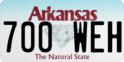AR license plate 700WEH
