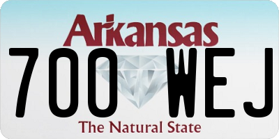 AR license plate 700WEJ