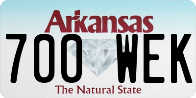 AR license plate 700WEK