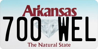 AR license plate 700WEL