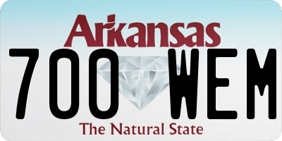 AR license plate 700WEM