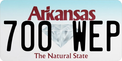 AR license plate 700WEP