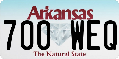AR license plate 700WEQ