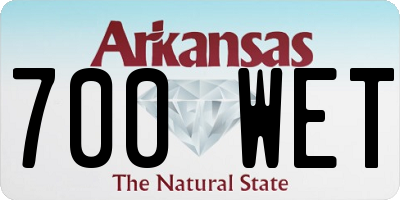 AR license plate 700WET
