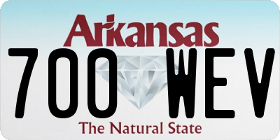 AR license plate 700WEV