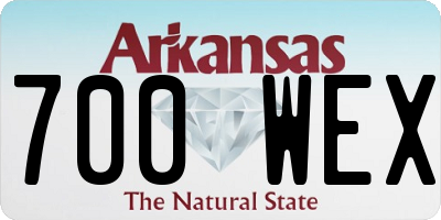 AR license plate 700WEX