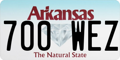 AR license plate 700WEZ