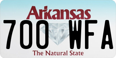 AR license plate 700WFA