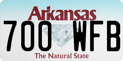 AR license plate 700WFB