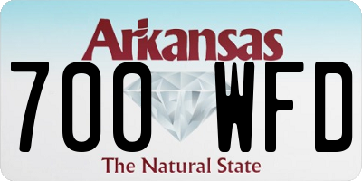 AR license plate 700WFD