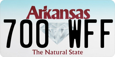 AR license plate 700WFF