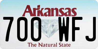 AR license plate 700WFJ