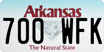 AR license plate 700WFK