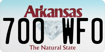 AR license plate 700WFO