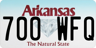 AR license plate 700WFQ