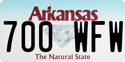 AR license plate 700WFW