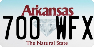 AR license plate 700WFX