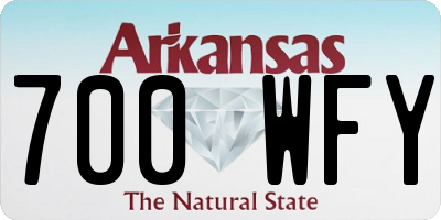 AR license plate 700WFY