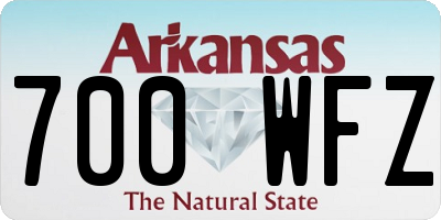 AR license plate 700WFZ