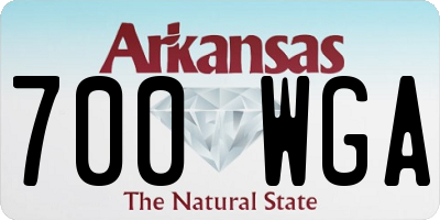 AR license plate 700WGA