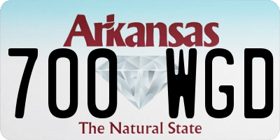 AR license plate 700WGD
