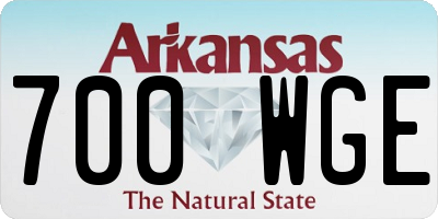 AR license plate 700WGE