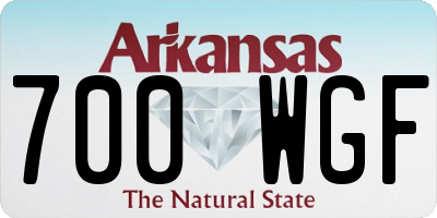 AR license plate 700WGF