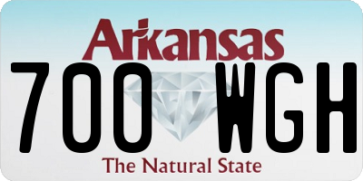 AR license plate 700WGH