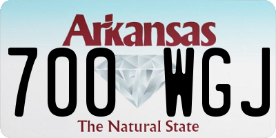 AR license plate 700WGJ