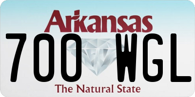 AR license plate 700WGL