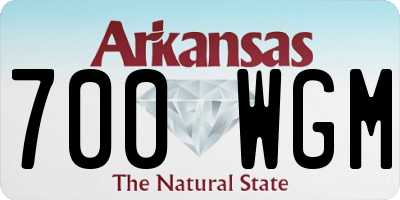 AR license plate 700WGM