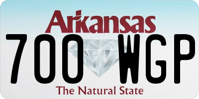 AR license plate 700WGP