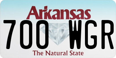 AR license plate 700WGR