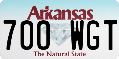 AR license plate 700WGT