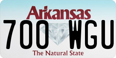 AR license plate 700WGU