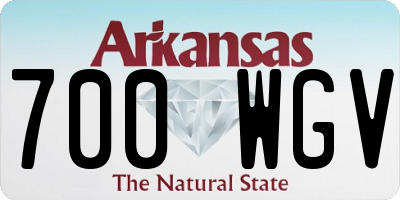 AR license plate 700WGV