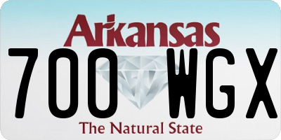 AR license plate 700WGX