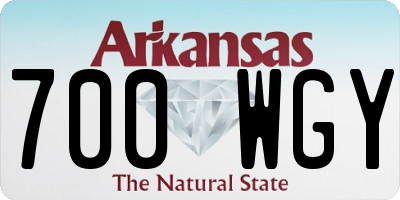 AR license plate 700WGY