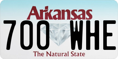 AR license plate 700WHE