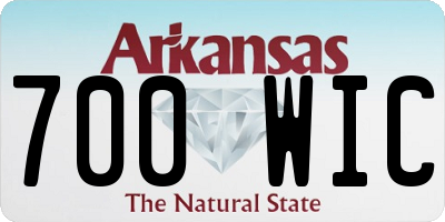 AR license plate 700WIC