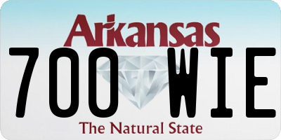 AR license plate 700WIE