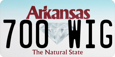 AR license plate 700WIG