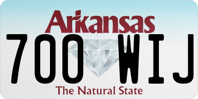 AR license plate 700WIJ