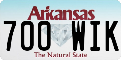AR license plate 700WIK